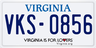 VA license plate VKS0856