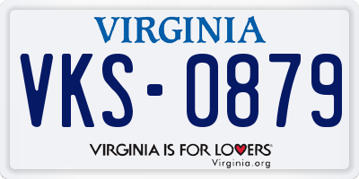 VA license plate VKS0879