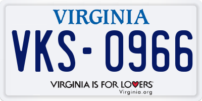 VA license plate VKS0966