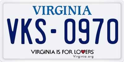 VA license plate VKS0970