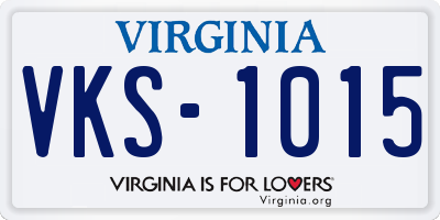 VA license plate VKS1015