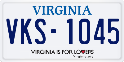 VA license plate VKS1045