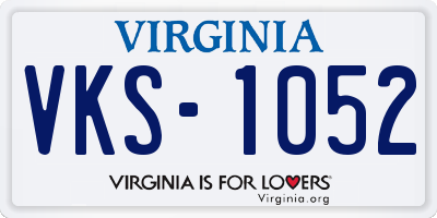 VA license plate VKS1052