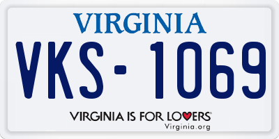 VA license plate VKS1069