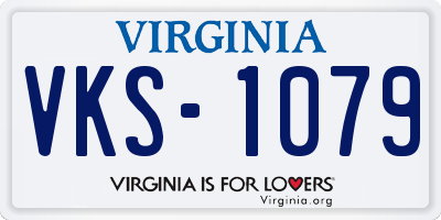 VA license plate VKS1079