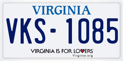 VA license plate VKS1085