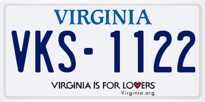 VA license plate VKS1122