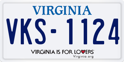 VA license plate VKS1124