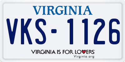 VA license plate VKS1126