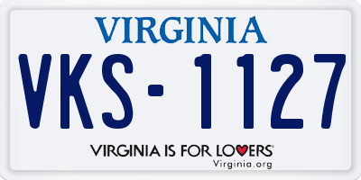 VA license plate VKS1127