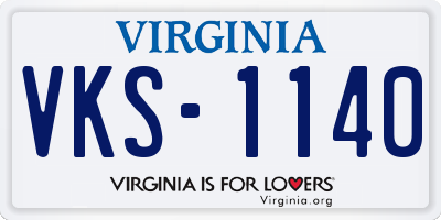 VA license plate VKS1140