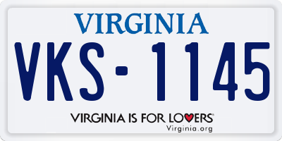 VA license plate VKS1145