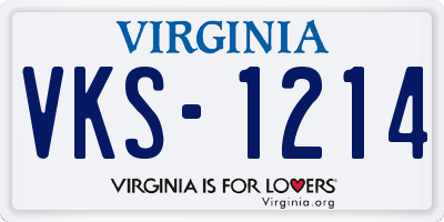 VA license plate VKS1214