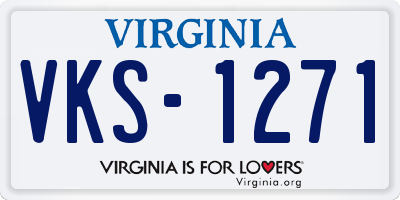 VA license plate VKS1271