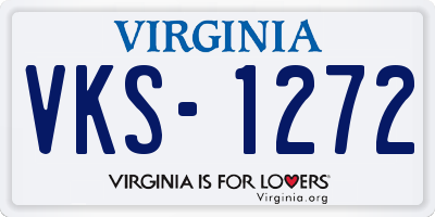 VA license plate VKS1272