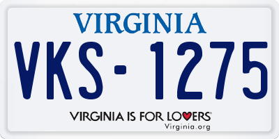 VA license plate VKS1275