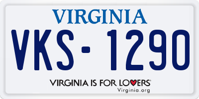 VA license plate VKS1290