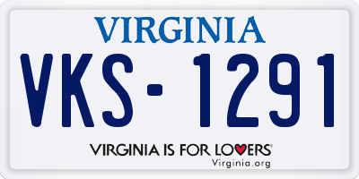 VA license plate VKS1291