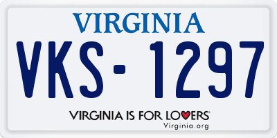 VA license plate VKS1297