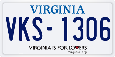VA license plate VKS1306