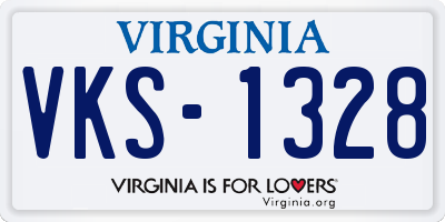 VA license plate VKS1328