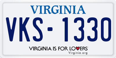 VA license plate VKS1330