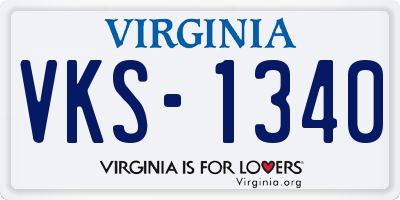 VA license plate VKS1340