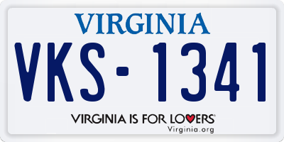 VA license plate VKS1341