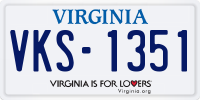 VA license plate VKS1351