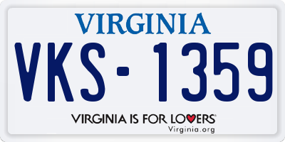 VA license plate VKS1359