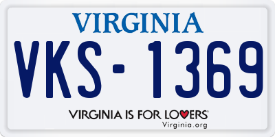 VA license plate VKS1369