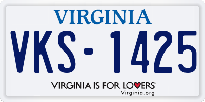 VA license plate VKS1425