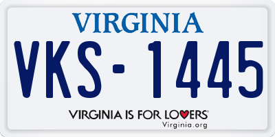 VA license plate VKS1445