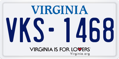 VA license plate VKS1468