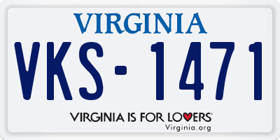 VA license plate VKS1471