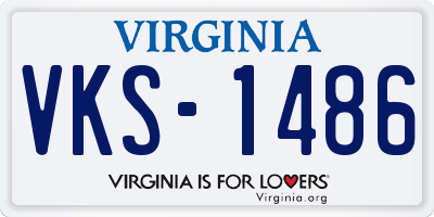 VA license plate VKS1486