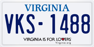 VA license plate VKS1488