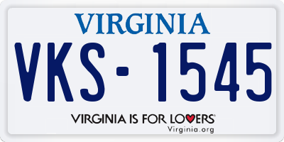 VA license plate VKS1545