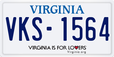 VA license plate VKS1564