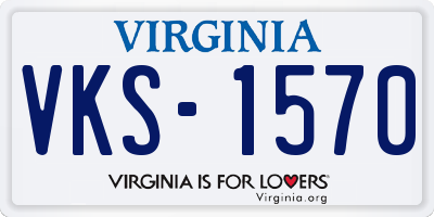 VA license plate VKS1570