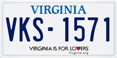 VA license plate VKS1571