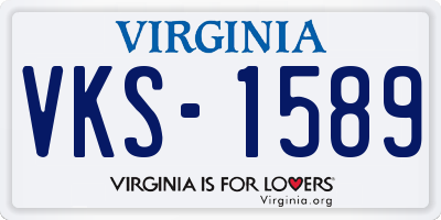 VA license plate VKS1589