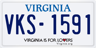 VA license plate VKS1591