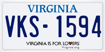 VA license plate VKS1594