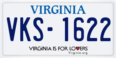 VA license plate VKS1622