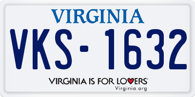 VA license plate VKS1632