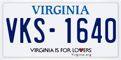 VA license plate VKS1640