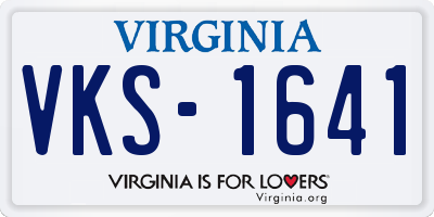 VA license plate VKS1641