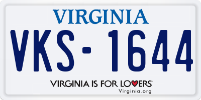 VA license plate VKS1644