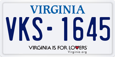 VA license plate VKS1645